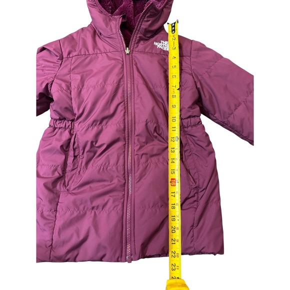 🔥The North Face💜Thick Winter 🚦Reversible puffer Jacket Purple Fuzzy Fleece-S - Picture 10 of 10
